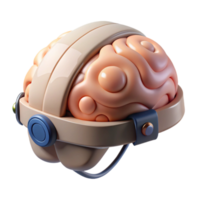 impressive minimalist Bio Integrated Brainwave Sensor Side View Transparent Background high quality png