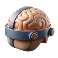 vibrant classic Bio Integrated Brainwave Sensor Side View Transparent Background premium png