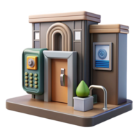 serene abstract Biometric Access Control System Diagram Cutout exclusive png