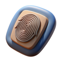 serene rustic Biometric Sensor Patch Isolated Element high resolution png