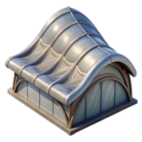 extraordinary rustic Biomorphic Building Roof Design Transparent Background 4K png