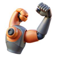 extraordinary rustic Bionic Arm Flexed Bicep Visible Isolated Element exclusive png