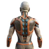 stunning creative Bionic Exoskeleton Back View Isolated high resolution png