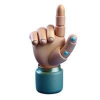 stunning abstract Bionic Finger Pointing Gesture Transparent Background high quality png