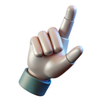 elegant rustic Bionic Finger Pointing Gesture Transparent Background detailed png