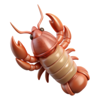 dramatic minimalist Bioreactor Grown Lobster Tail Isolated with Transparent Background authentic png