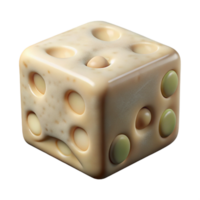 serene rustic Bioreactor Grown Tofu Cube Isolated high resolution png