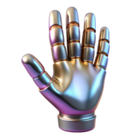 wonderful rustic Biorobotic Hand Metallic Sheen Transparent Background high resolution png