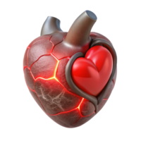 beautiful classic Biorobotic Heart Pulsating Red Glow Cutout genuine png