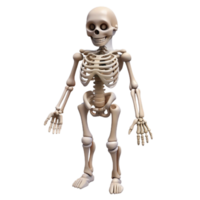 impressive artistic Biorobotic Skeleton Full Body Front View Isolated 4K png