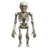 extraordinary vintage Biorobotic Skeleton Full Body Front View Isolated detailed png