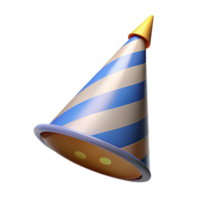 serene creative Birthday Party Hat Cutout with Cone Shape Transparent Background authentic png