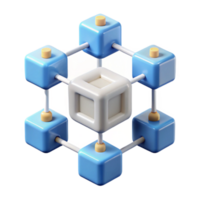 extraordinary modern Blockchain Network Connections Transparent Background premium png