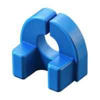 serene vintage Blue 3d Printed Bracket Cutout Element 4K png