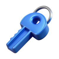 serene minimalist Blue 3d Printed Key Chain Isolated Element authentic png
