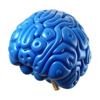 extraordinary rustic Blue Bio Cybernetic Brain Top View Isolated high quality png