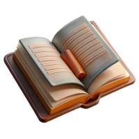 stunning artistic Book Open with Text Isolated high quality png