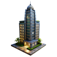 stunning abstract Botanical Skyscraper Night View Isolated authentic png