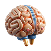 dramatic artistic Brain Circuit Diagram Cutout on Transparent Background high resolution png