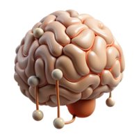 dramatic abstract Brain Circuitry Illustration Simplified View Isolated 4K png