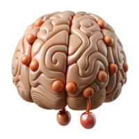 vibrant rustic Brain Circuitry Illustration Simplified View Isolated original png