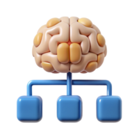 impressive creative Brain Computer Interface Diagram Simple Design Isolated 4K png