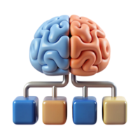 dramatic classic Brain Computer Interface Diagram Simple Design Isolated high quality png