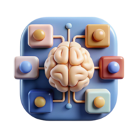 beautiful traditional Brain Computer Interface Diagram Simple Design Isolated original png