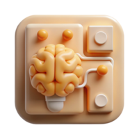 impressive contemporary Brain Computer Interface Icon Set White Background Cutout high resolution png