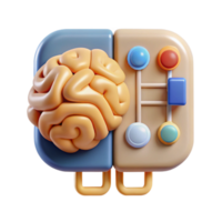serene creative Brain Computer Interface Icon Set White Background Cutout detailed png