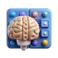 dramatic classic Brain Computer Interface Icon Set White Background Cutout original png