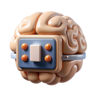 vibrant rustic Brain Computer Interface Icon Set White Background Cutout exclusive png