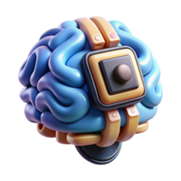 impressive artistic Brain Computer Interface Logo Concept Isolated Element professional png