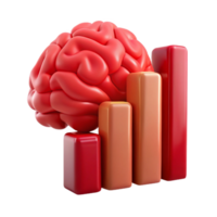 wonderful vintage Brain Data Visualization Red Graph Isolated 4K png