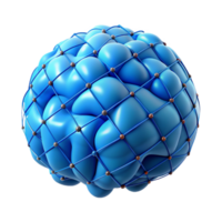 wonderful minimalist Brain Data Network Blue Grid Isolated 4K png
