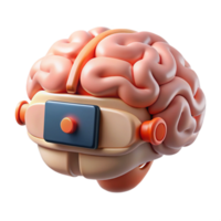 wonderful contemporary Brain Interface Diagram Front View Isolated Element premium png