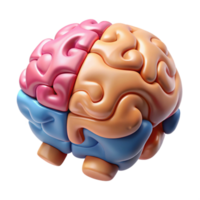extraordinary rustic Brain Puzzle Solution Cutout on Transparent Background high resolution png