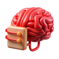 impressive abstract Brain Scan Data Transfer Red Interface Transparent Background high quality png