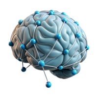 magnificent contemporary Brain Scan with Neural Connections Isolated high quality png