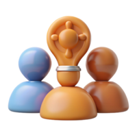 magnificent abstract Brainstorming Session Icon Isolated with Group of People Silhouette original png