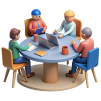 extraordinary contemporary Brainstorming Meeting Isolated with People at a Table high resolution png