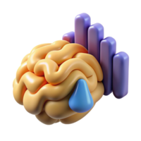 extraordinary classic Brainwave Activity Graph Cutout with Realistic Data and White Background 4K png
