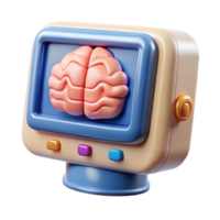 Maravilhoso moderno onda cerebral atividade monitor tela exibição transparente fundo profissional png