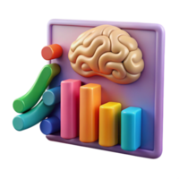 vibrant vintage Brainwave Analysis Chart Cutout with Colorful Graph and White Background high resolution png