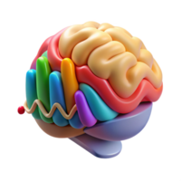 serene rustic Brainwave Frequency Chart Cutout with Colorful Graph and White Background high quality png