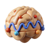 stunning abstract Brainwave Measurement Graph Cutout with Data Points and White Background original png