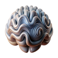 serene minimalist Brain Wave Pattern Abstract Design Blue Hues Isolated authentic png