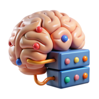 serene traditional Brain Waves Connecting to Server Isolated high resolution png