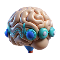 extraordinary abstract Brain Waves Interacting with Digital Interface Isolated genuine png