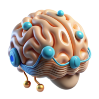 stunning modern Brain Waves Interacting with Digital Interface Isolated high quality png